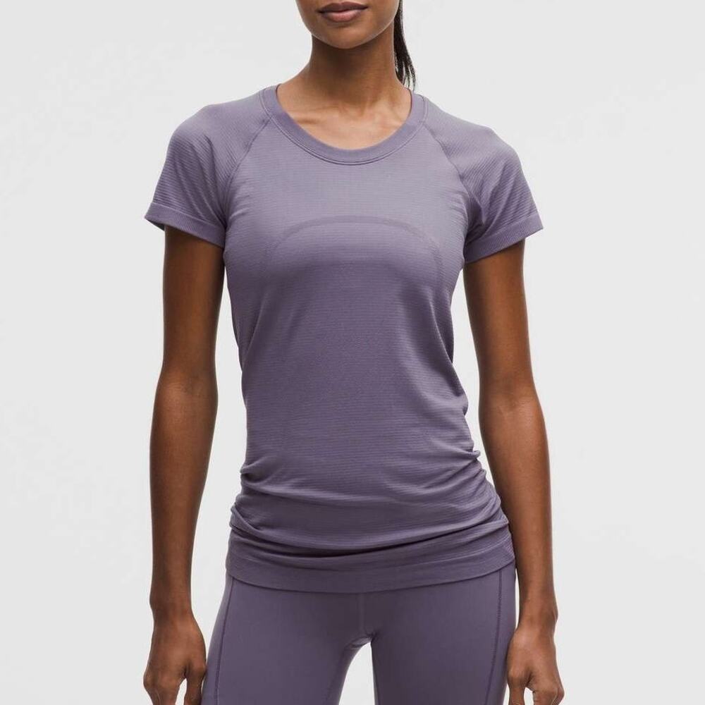 Lululemon Swiftly Tech 2.0 Shirt Size 12 Purple Running Workout Athletic Gym
